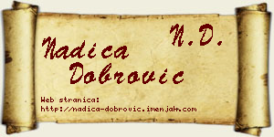 Nadica Dobrović vizit kartica